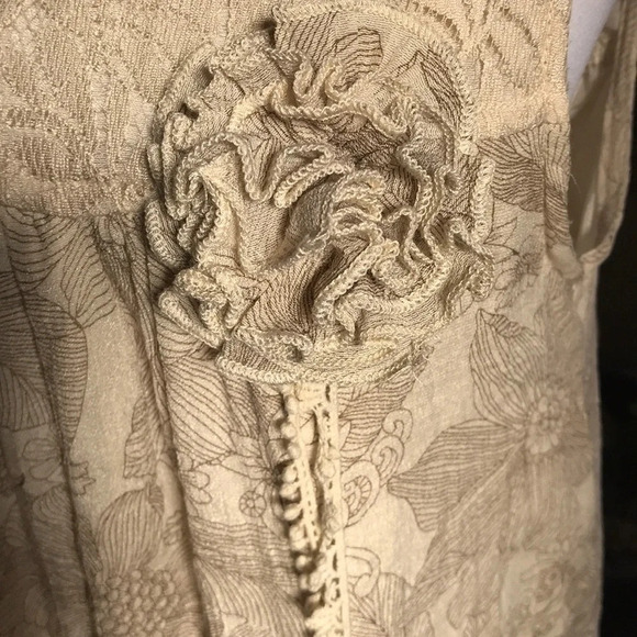 Forever 21 cream Boho dress with lace trim - Picture 6 of 8